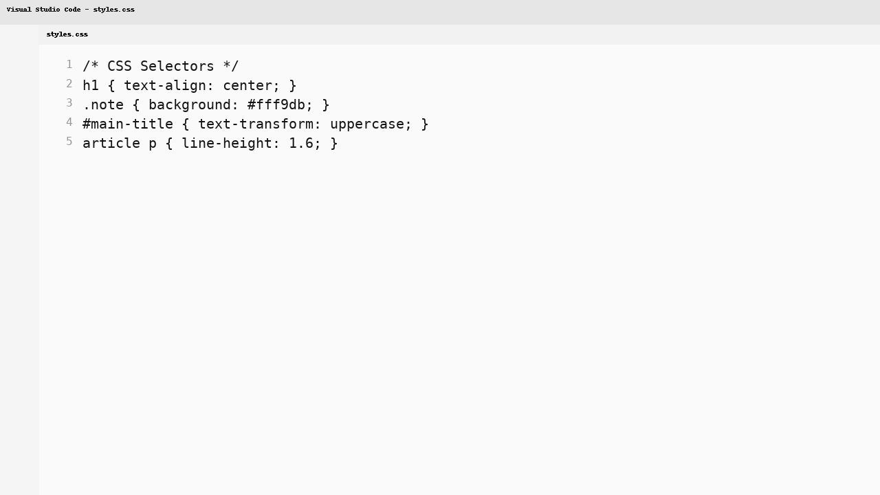 CSS selectors example image